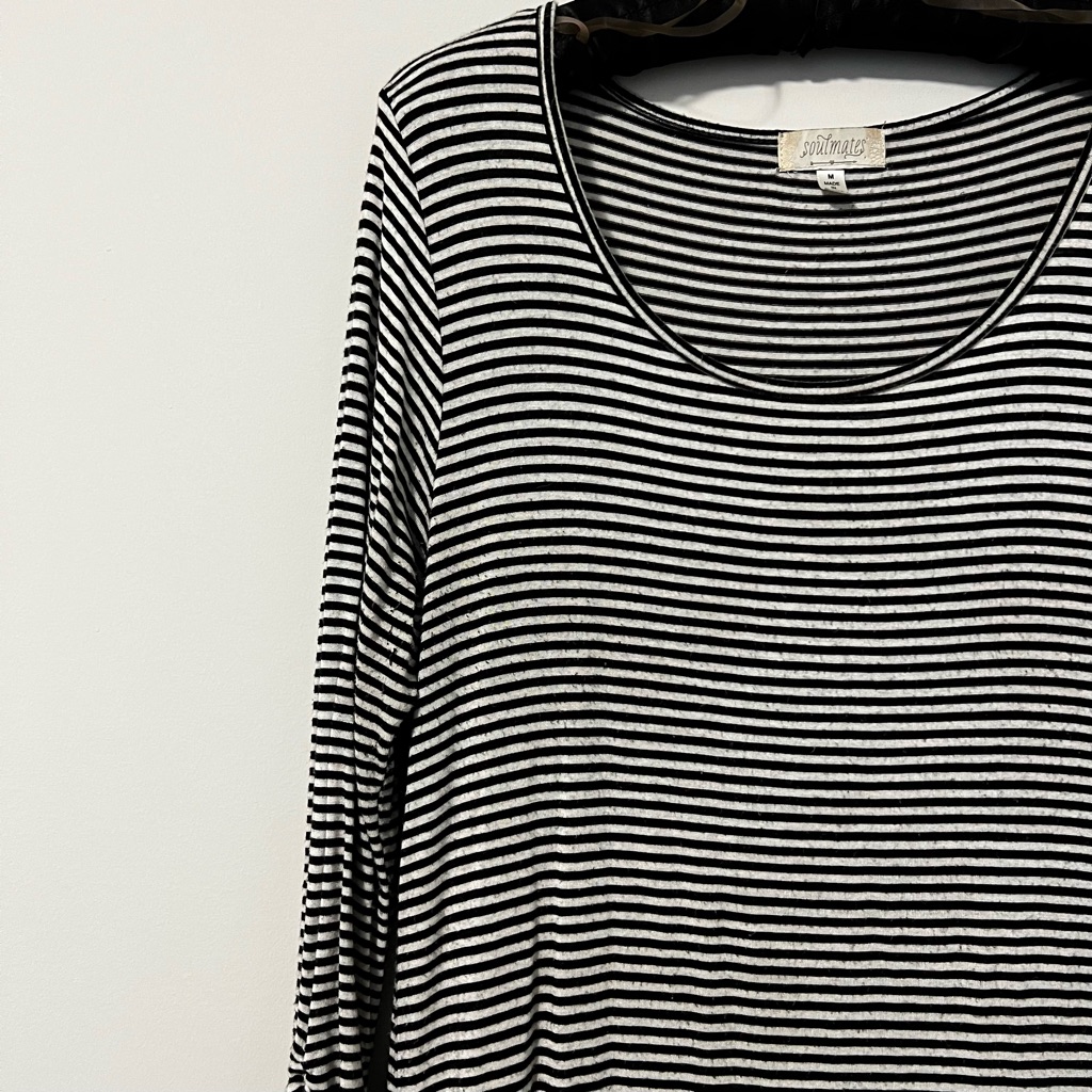 Striped 3/4 Sleeve Tunic.